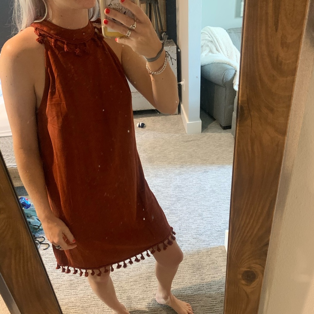 Faux Suede Dress